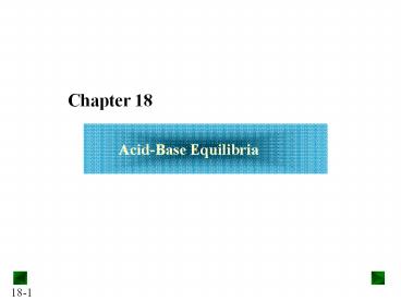 Acid-Base Equilibria presentation | free to download