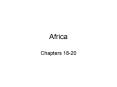 Africa PowerPoint PPT Presentation