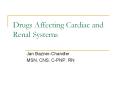 Drugs Affecting Cardiac and Renal Systems PowerPoint PPT Presentation