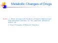 Metabolic Changes of Drugs PowerPoint PPT Presentation