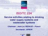 ISO/TC 224 Service activities relating to drinking water