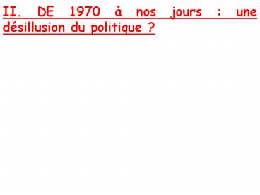 La vie politique en France  de 1945 
