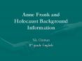 Anne Frank and Holocaust Background Information PowerPoint PPT Presentation