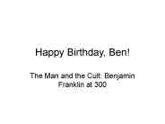 Happy Birthday, Ben!