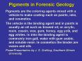 Pigments in Forensic Geology