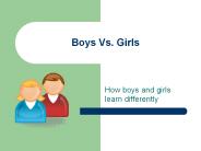 Boys Vs. Girls