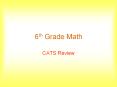 6th Grade Math CATS Review Twelve students tried out for the PowerPoint PPT Presentation