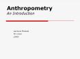 Anthropometry An Introduction PowerPoint PPT Presentation