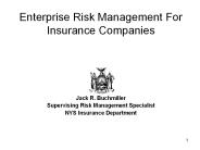 Enterprise Risk Management For Insurance Companies Jack R