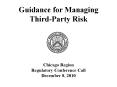 GUIDANCE FOR MANAGING THIRD-PARTY RISK PowerPoint PPT Presentation