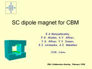 SC dipole magnet for CBM