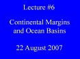 Continental Margins and Ocean Basins PowerPoint PPT Presentation