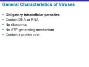 General Characteristics of Viruses