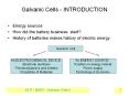 Galvanic Cells - INTRODUCTION PowerPoint PPT Presentation