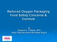 Reduced Oxygen Packaging Food Safety Concerns & Controls By