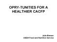 OPRY-TUNITIES FOR A HEALTHIER CACFP PowerPoint PPT Presentation