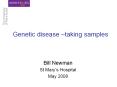 Genetic disease –taking samples PowerPoint PPT Presentation