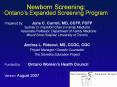 Newborn Screening: Ontario’s Expanded Screening Program PowerPoint PPT Presentation