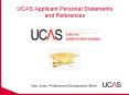 UCAS Applicant Personal Statements and References PowerPoint PPT Presentation