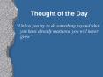 Thought of the Day PowerPoint PPT Presentation