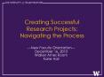 Creating Successful Research Projects: Navigating the Process PowerPoint PPT Presentation