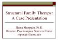 Structural Family Therapy: A Case Presentation Elaine Shpungin, Ph.D. Director, Psychological Services Center shpungin@uiuc.edu PowerPoint PPT Presentation