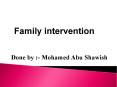 Family intervention PowerPoint PPT Presentation