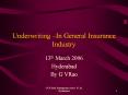Underwriting –In General Insurance Industry PowerPoint PPT Presentation