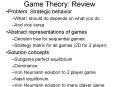 Game Theory: Review PowerPoint PPT Presentation