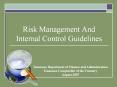 Risk Management And Internal Control Guidelines PowerPoint PPT Presentation