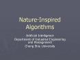 Nature-Inspired Algorithms PowerPoint PPT Presentation