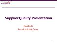 Supplier Quality Presentation PowerPoint PPT Presentation