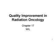 Quality Improvement in Radiation Oncology