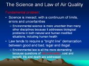 The Science and Law of Air Quality
