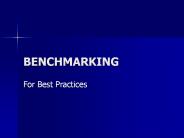 BENCHMARKING