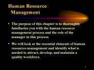 Human Resource  Management