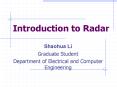 Introduction to Radar PowerPoint PPT Presentation