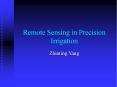 Remote Sensing in Precision Irrigation PowerPoint PPT Presentation