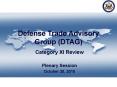 Defense Trade Advisory Group (DTAG) PowerPoint PPT Presentation