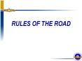RULES OF THE ROAD PowerPoint PPT Presentation