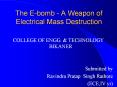 The E-bomb - A Weapon of Electrical Mass Destruction PowerPoint PPT Presentation