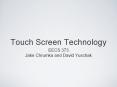 Touch Screen Technology PowerPoint PPT Presentation