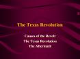 The Texas Revolution PowerPoint PPT Presentation