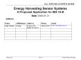 Energy Harvesting Sensor Systems A Proposed Application for 802.15.4f PowerPoint PPT Presentation