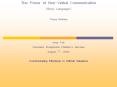 The Power of Non-Verbal Communication (Body Language) Tonya Reiman   Amor Kok Counselor Exceptional Children’s Services August 7th, 2009 Communicating Effectively in Difficult Situations PowerPoint PPT Presentation
