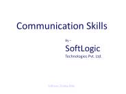 Communication Skills