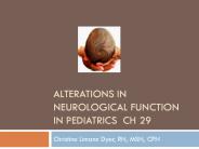 Alterations in Neurological Function in Pediatrics ch 29