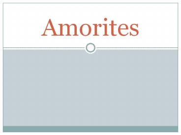 Amorites