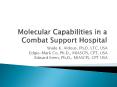 Molecular Capabilities in a Combat Support Hospital PowerPoint PPT Presentation