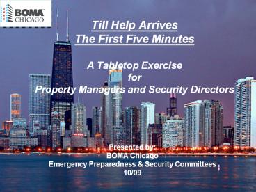 Till Help Arrives The First Five Minutes A Tabletop Exercise